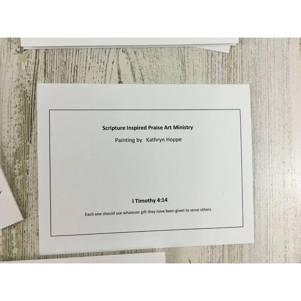 Bible Verse Scripture Note Cards Stationery Praise Art Ministry Kathryn Hoppe